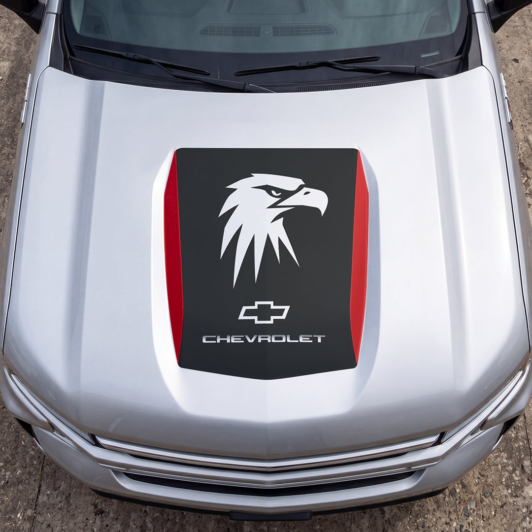 Hood Panel Decal/Sticker - Eagle Head Graphic Decal Graphic Kit - For Chevrolet Silverado 2019-2024 - Premium Vinyl