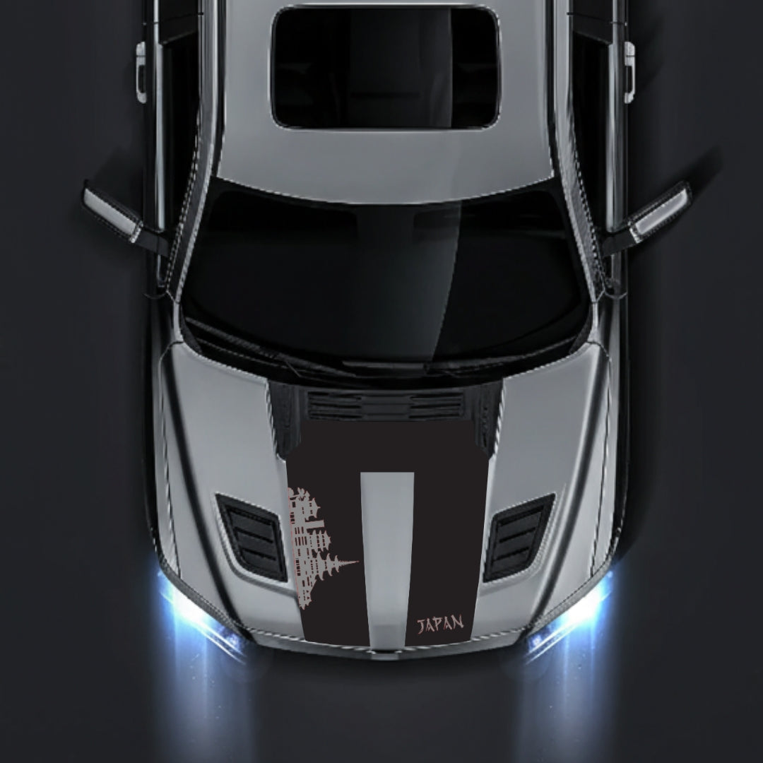 Hood Panel Decal/Sticker - Japan Skyline Graphic Kit - For Dodge RAM 1500 2019-2025 - Premium Vinyl