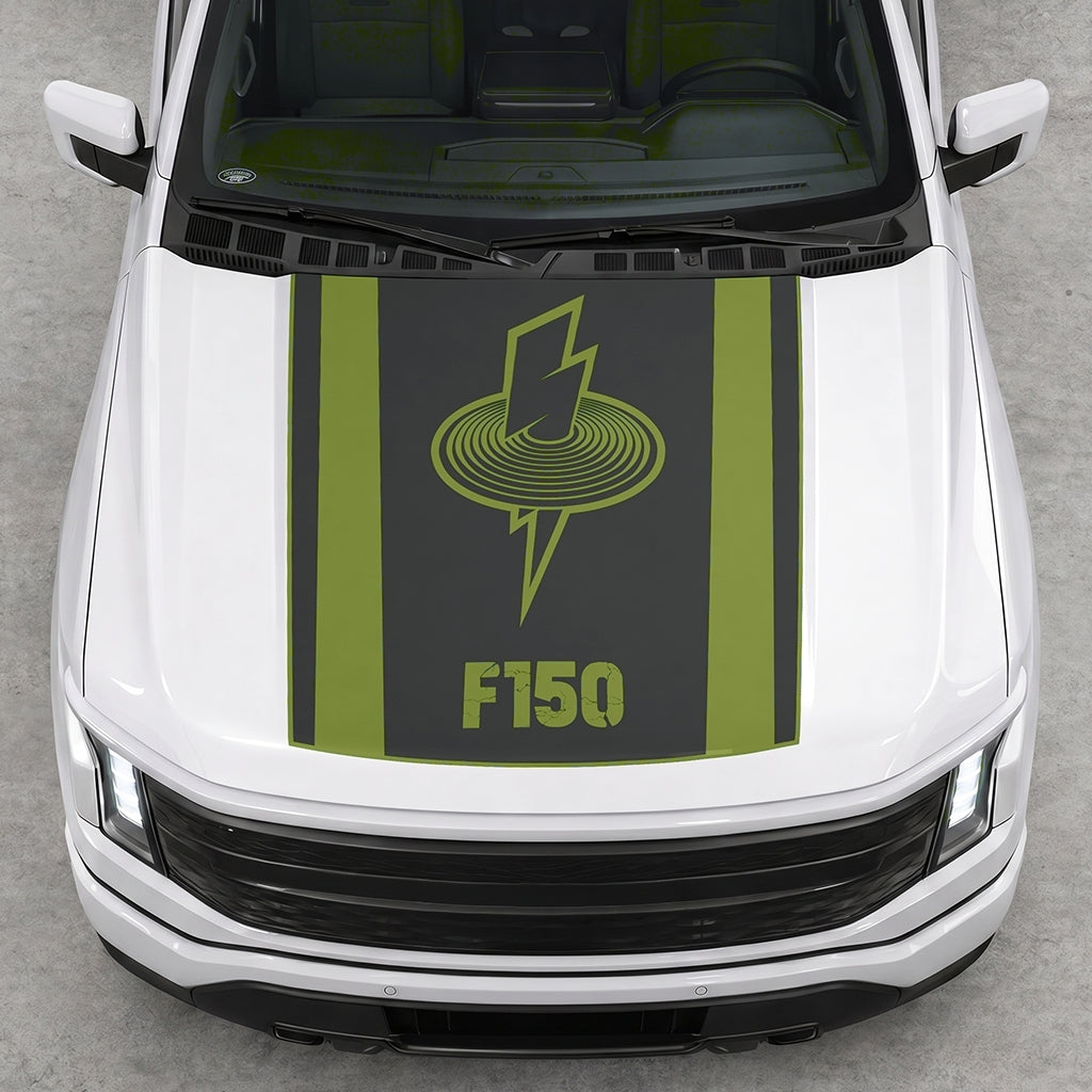 Hood Panel Decal/Sticker - Magnetic Field Graphic Decal Graphic Kit - For FORD F-150 2015-2020 - Premium Vinyl