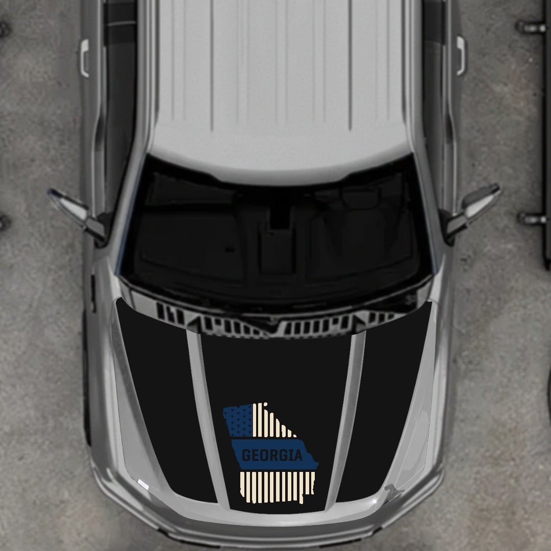 Hood Panel Decal/Sticker - Georgia Graphic Kit - For Ford F-150 2020-2026 - Premium Vinyl