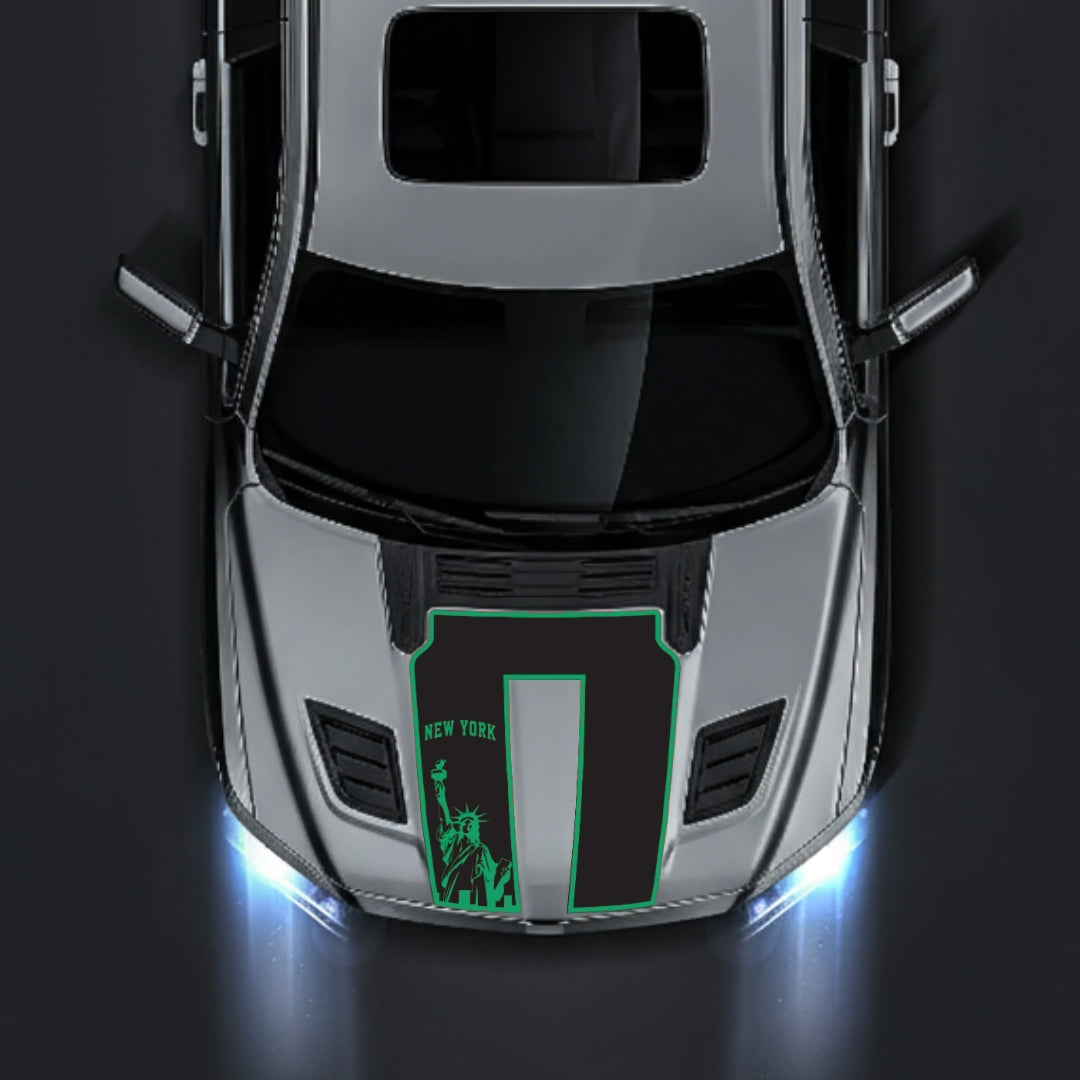 Hood Panel Decal/Sticker - New York - Border Graphic Kit - For Dodge RAM 1500 2019-2025 - Premium Vinyl