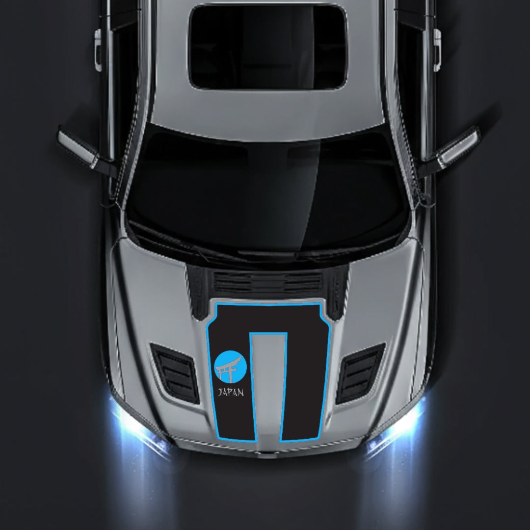 Hood Panel Decal/Sticker - Japan - Cut - Border Graphic Kit - For Dodge RAM 1500 2019-2025 - Premium Vinyl