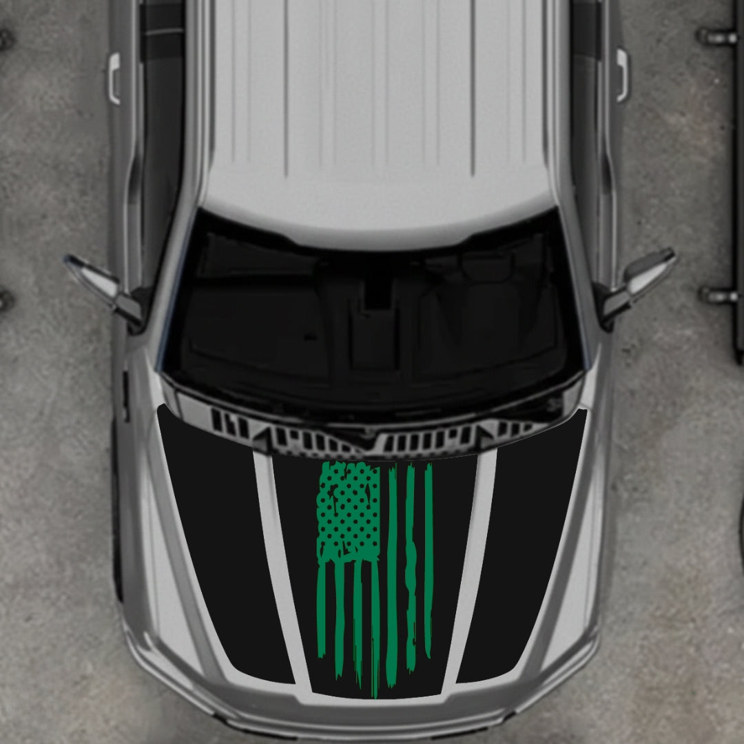 Hood Panel Decal/Sticker - USA Style 15 Graphic Kit - For Ford F-150 2020-2026 - Premium Vinyl