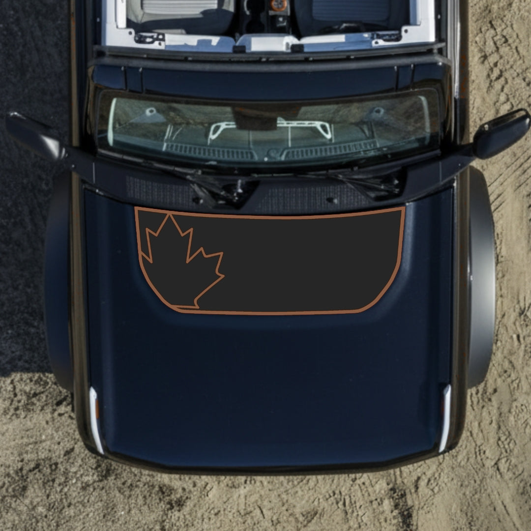 Hood Panel Decal/Sticker - Canada Leaf Graphic Kit - For Ford Bronco - Premium Vinyl