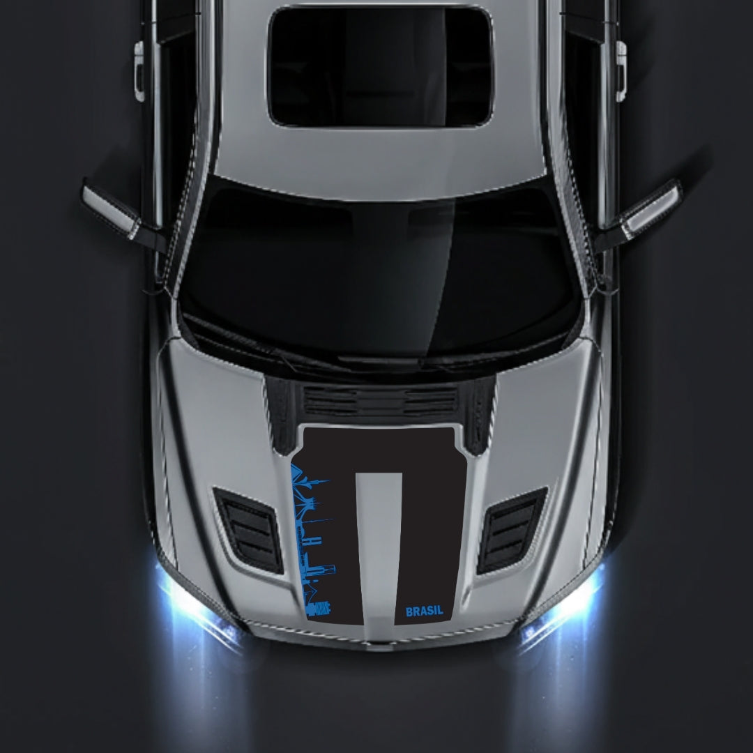 Performance Hood Panel Decal/Sticker - Brazil Skyline Graphic Kit - For Dodge RAM 1500 2019-2025 - Premium Vinyl