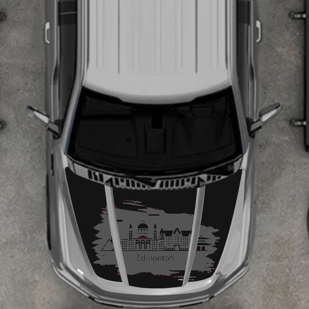 Hood Panel Decal/Sticker - Edmonton Graphic Kit - For Ford F-150 2020-2026 - Premium Vinyl