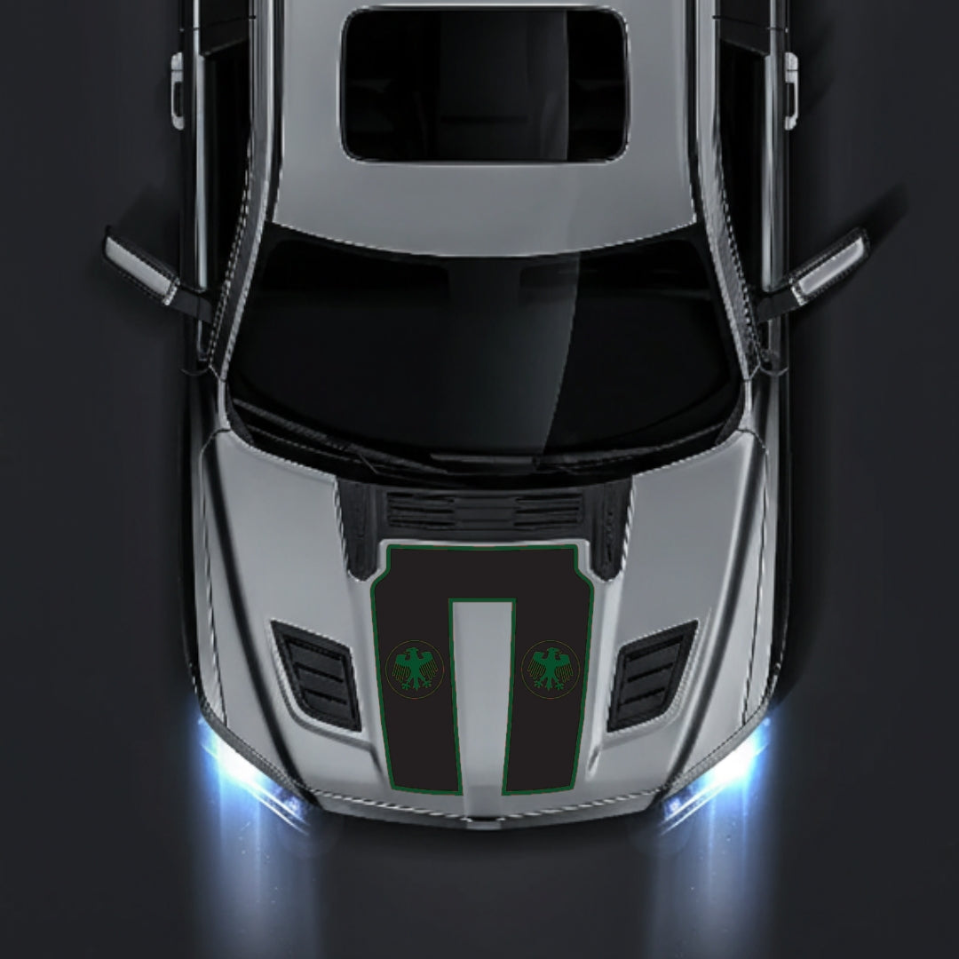 Hood Panel Decal/Sticker - Germany Visual Identity - Border Graphic Kit - For Dodge RAM 1500 2019-2025 - Premium Vinyl