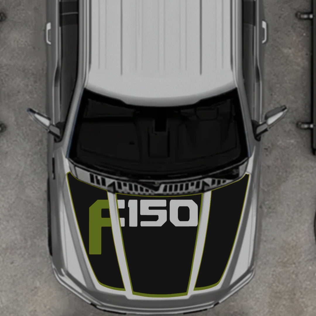 Hood Panel Decal/Sticker - Style 14 Graphic Kit - For Ford F-150 2020-2026 - Premium Vinyl