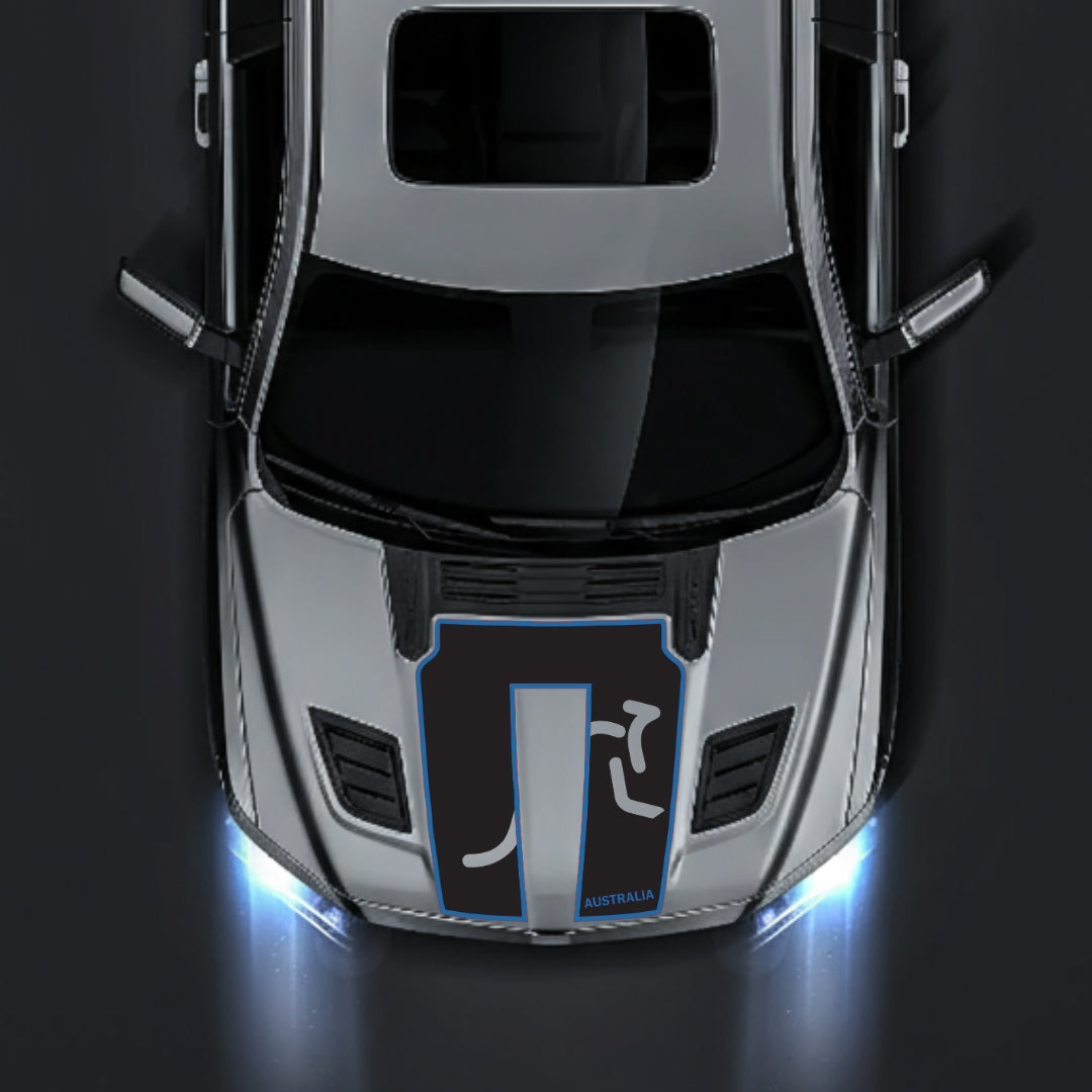 Hood Panel Decal/Sticker - Australia - Cut - Border Graphic Kit - For Dodge RAM 1500 2019-2025 - Premium Vinyl