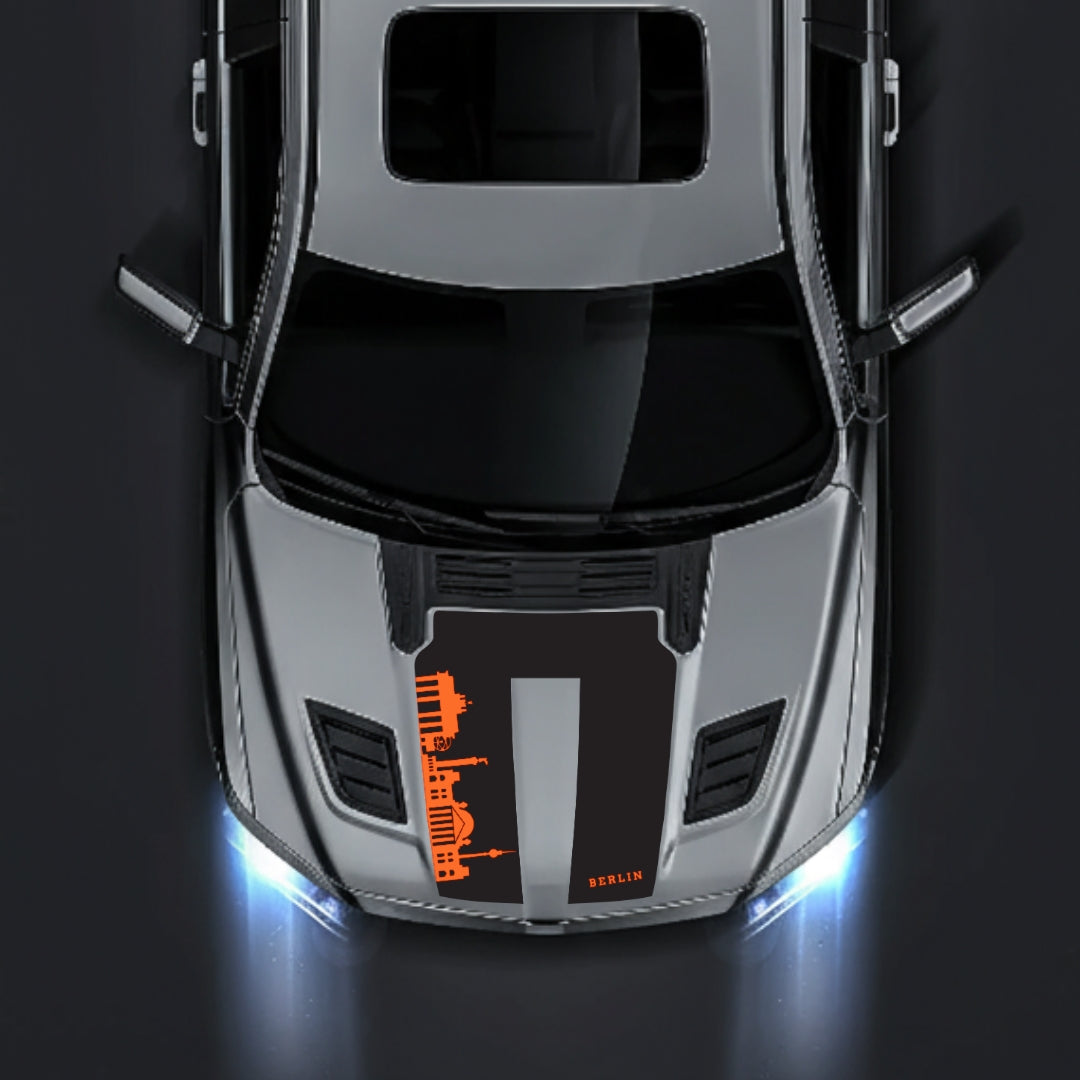 Hood Panel Decal/Sticker - Berlin Skyline Graphic Kit - For Dodge RAM 1500 2019-2025 - Premium Vinyl