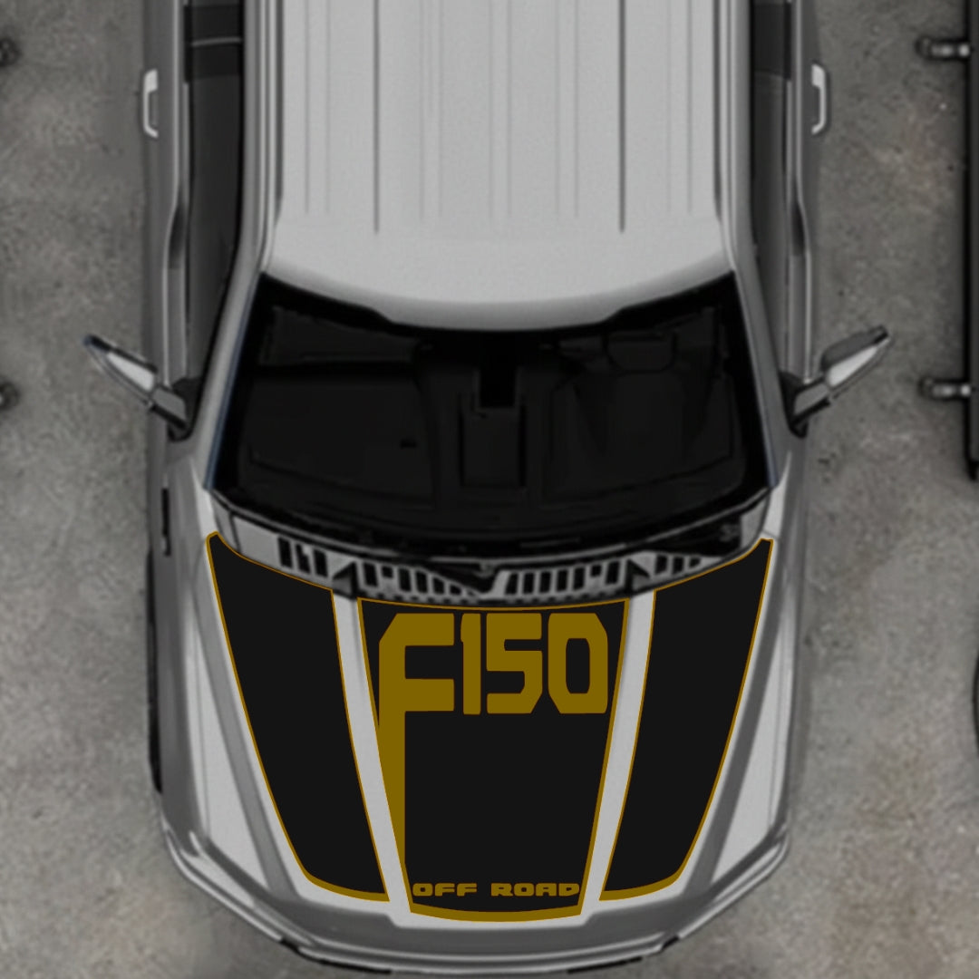 Hood Panel Decal/Sticker - Style 12 Graphic Kit - For Ford F-150 2020-2026 - Premium Vinyl