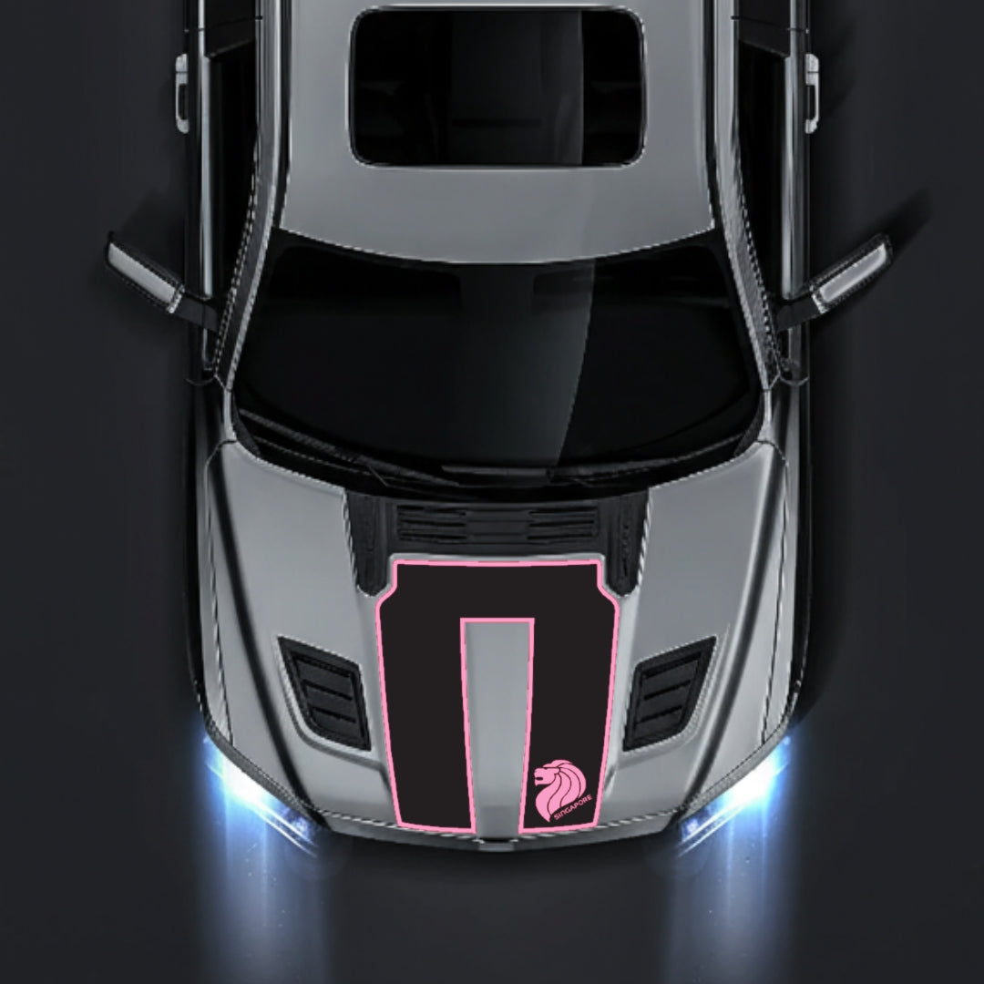 Hood Panel Decal/Sticker - Singapore - Border Graphic Kit - For Dodge RAM 1500 2019-2025 - Premium Vinyl