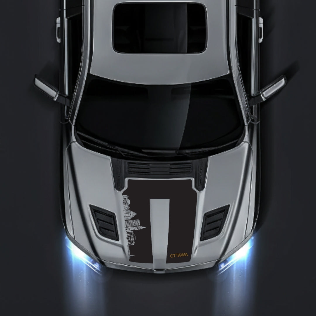 Performance Hood Panel Decal/Sticker - Ottawa Skyline - Cut Graphic Kit - For Dodge RAM 1500 2019-2025 - Premium Vinyl