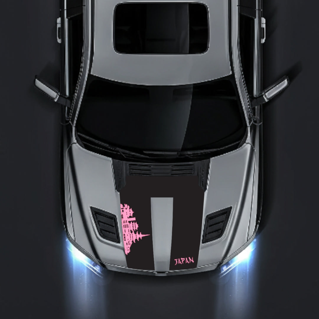 Hood Panel Decal/Sticker - Japan Skyline Graphic Kit - For Dodge RAM 1500 2019-2025 - Premium Vinyl
