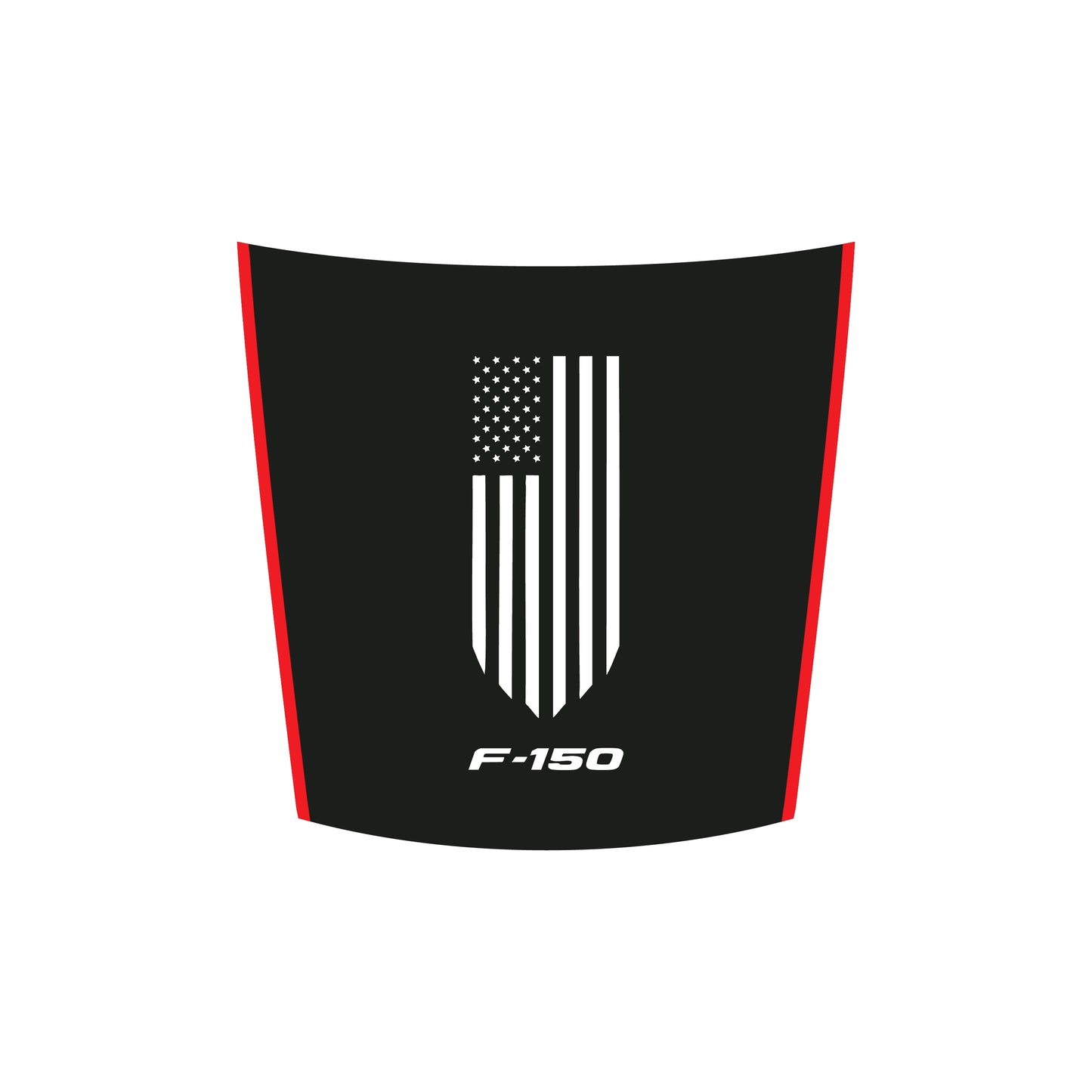 Hood Panel Decal/Sticker - America Flag Graphic Decal Graphic Kit - For Ford F-150 2015-2020 - Premium Vinyl
