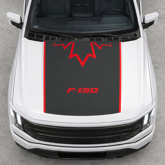 Hood Panel Decal/Sticker - Canada Upper Leaf Graphic Decal Graphic Kit - For Ford F-150 2015-2020 - Premium Vinyl