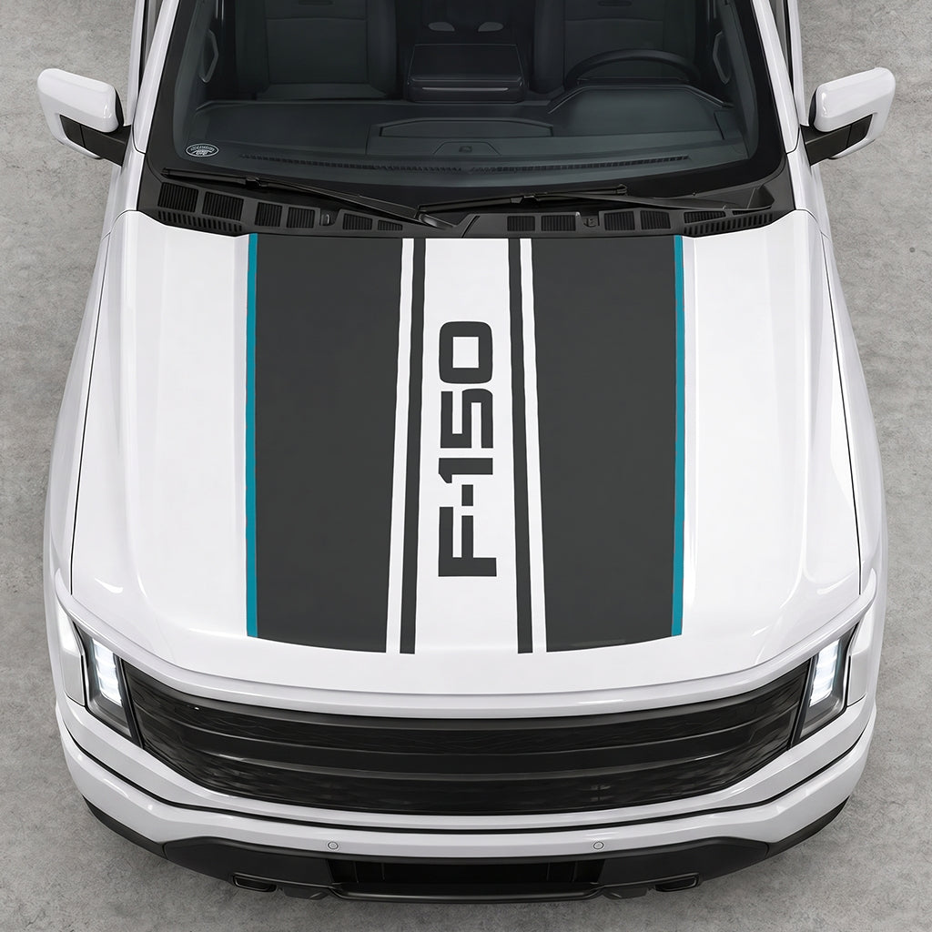 Hood Panel Decal/Sticker - Road F150 Graphic Decal Graphic Kit - For Ford F-150 2015-2020 - Premium Vinyl