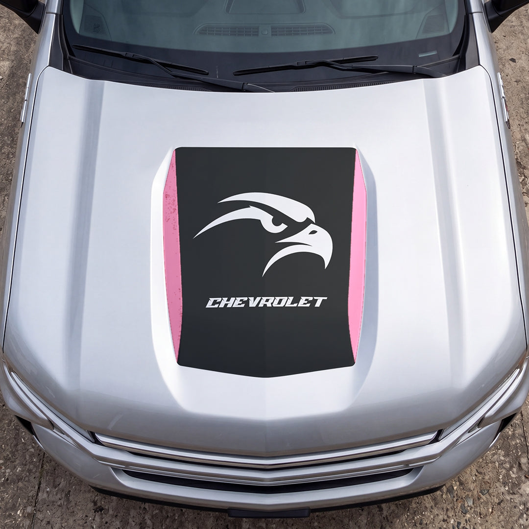 Hood Panel Decal/Sticker - Hawk Head Graphic Decal Graphic Kit - For Chevrolet Silverado 2019-2024 - Premium Vinyl