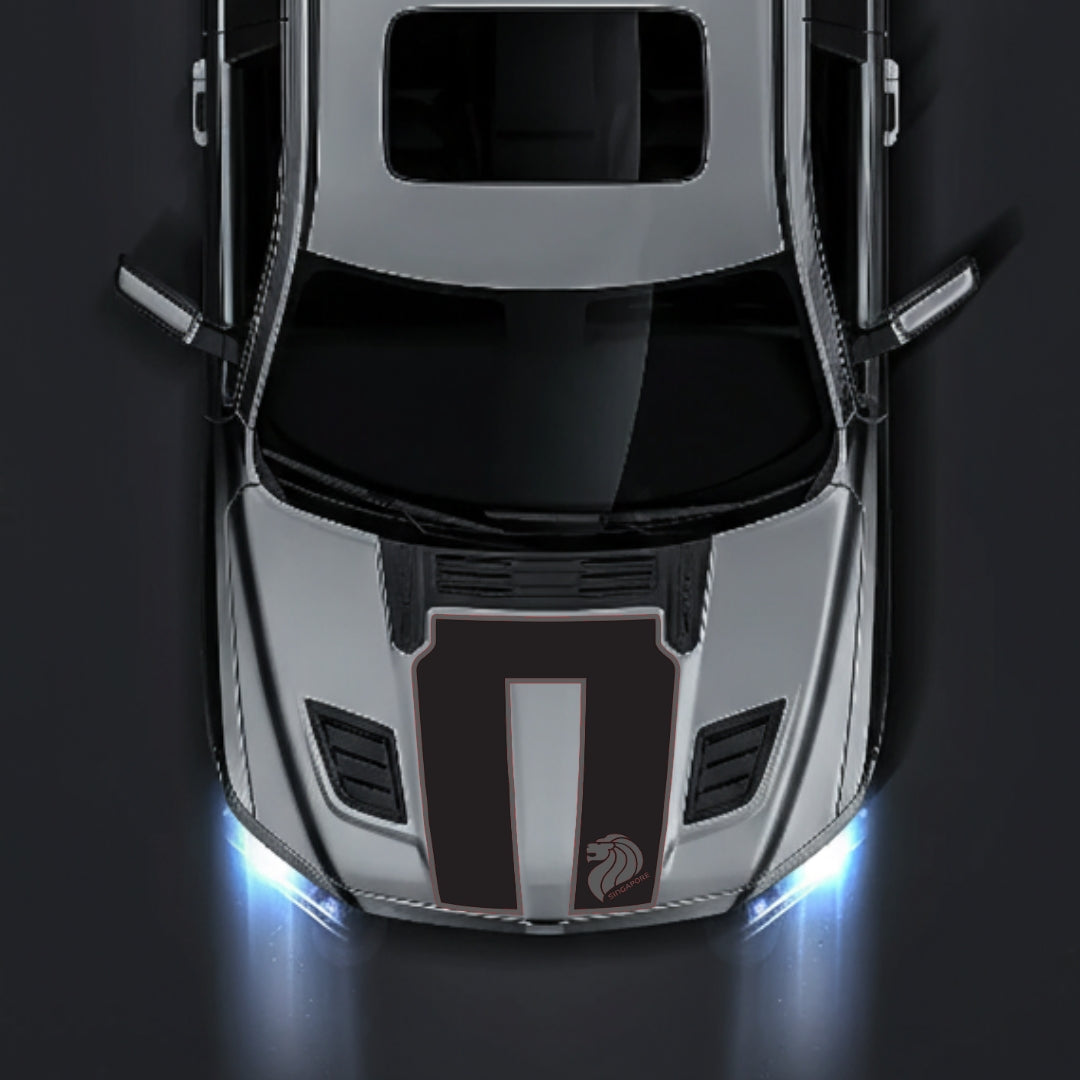 Hood Panel Decal/Sticker - Singapore - Border Graphic Kit - For Dodge RAM 1500 2019-2025 - Premium Vinyl