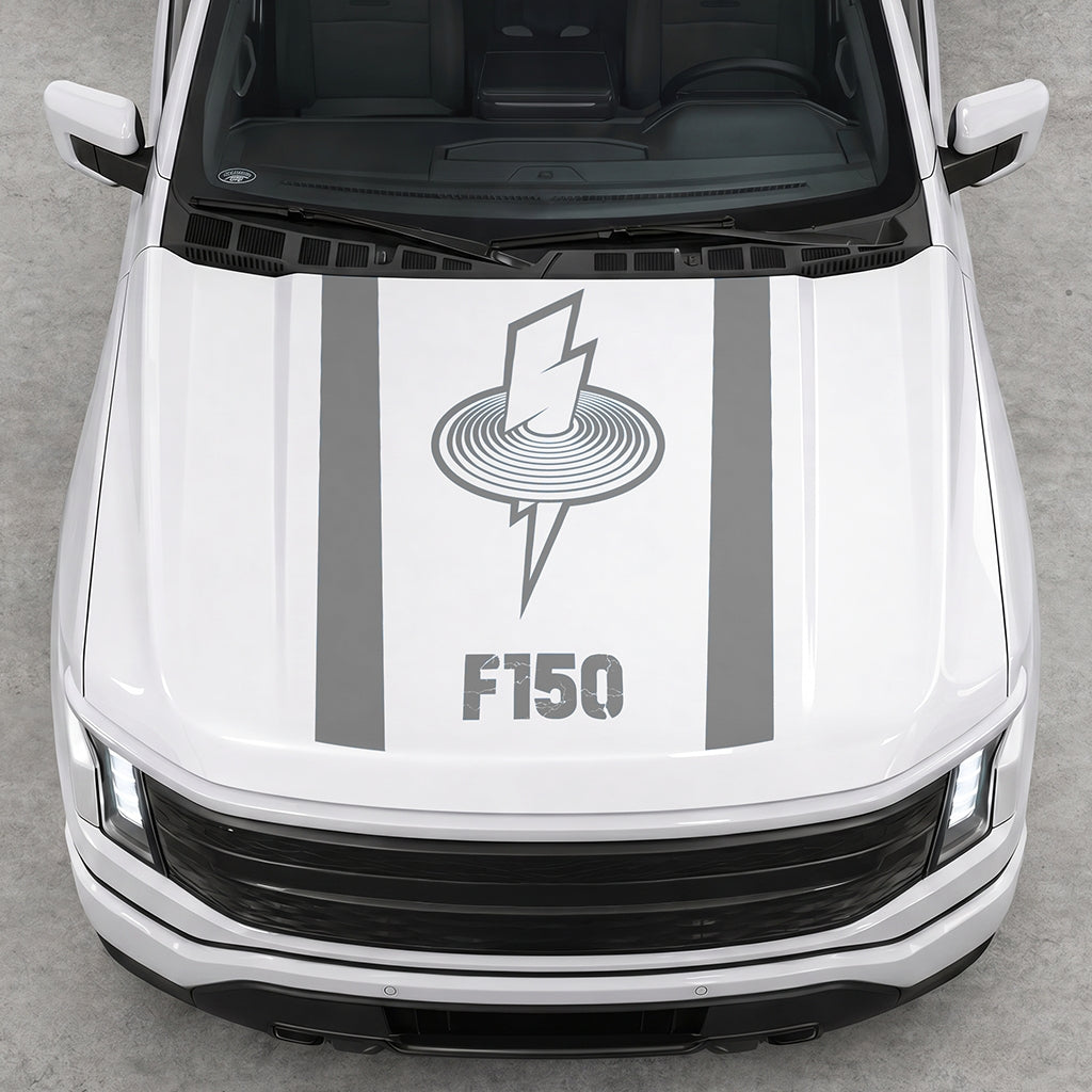 Hood Panel Decal/Sticker - Cut Magnetic Field Graphic Decal Graphic Kit - For FORD F-150 2015-2020 - Premium Vinyl