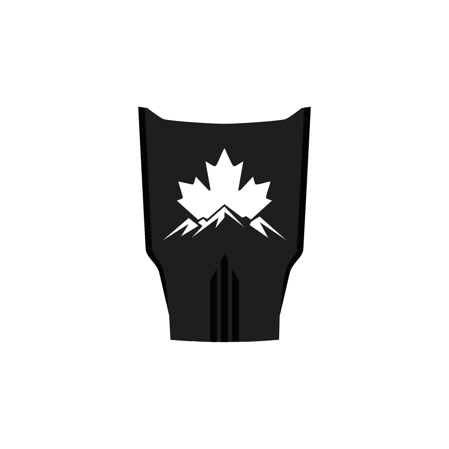 Hood Panel Decal/Sticker - Canadian Peak Hood Decal – Maple Leaf & Mountain Range Graphic Vinyl Wrap with Accent Stripes Graphic Kit - For Ford F-150 F150 2015-2020 - Premium Vinyl