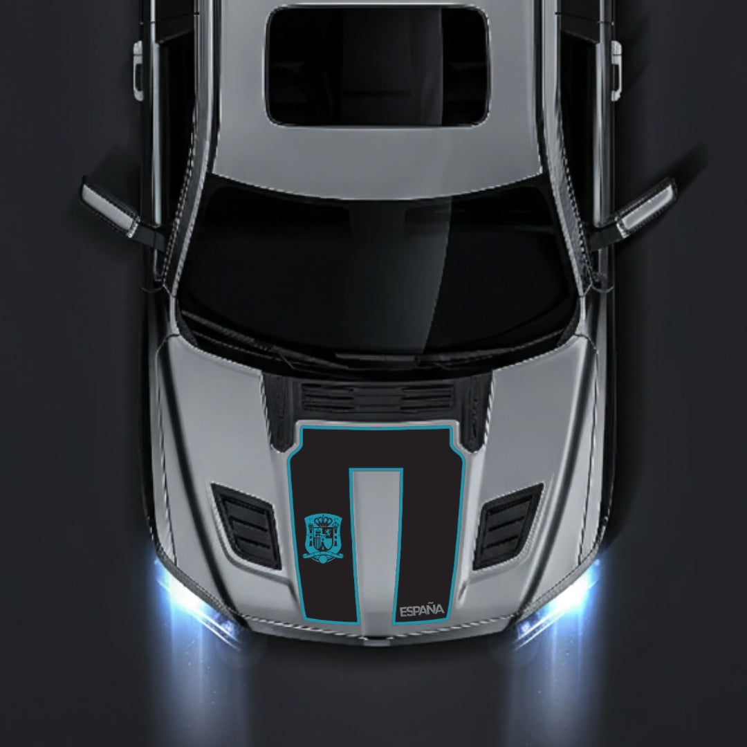 Hood Panel Decal/Sticker - Spain - Cut - Border Graphic Kit - For Dodge RAM 1500 2019-2025 - Premium Vinyl
