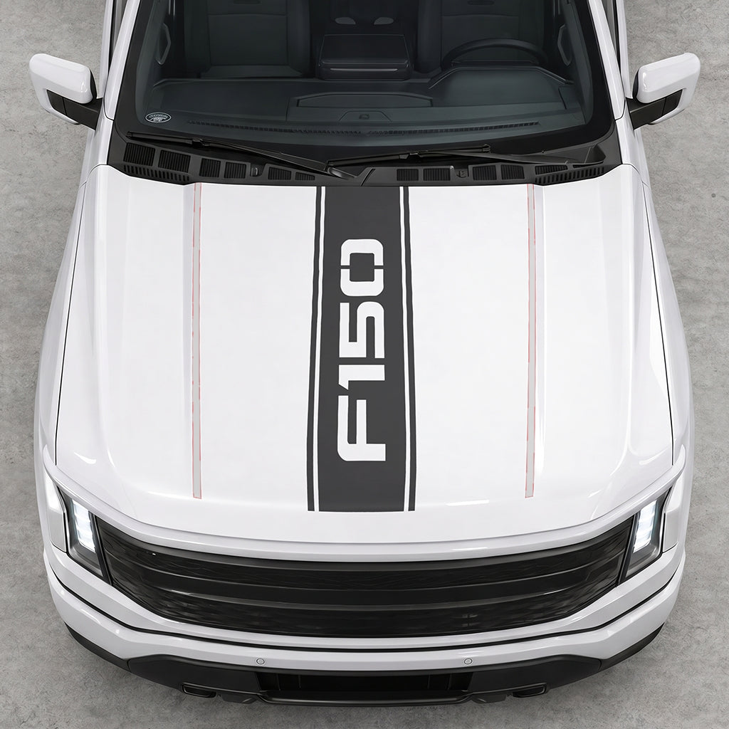 Hood Panel Decal/Sticker - Bold Cut F150 Graphic Decal Graphic Kit - For Ford F-150 2015-2020 - Premium Vinyl