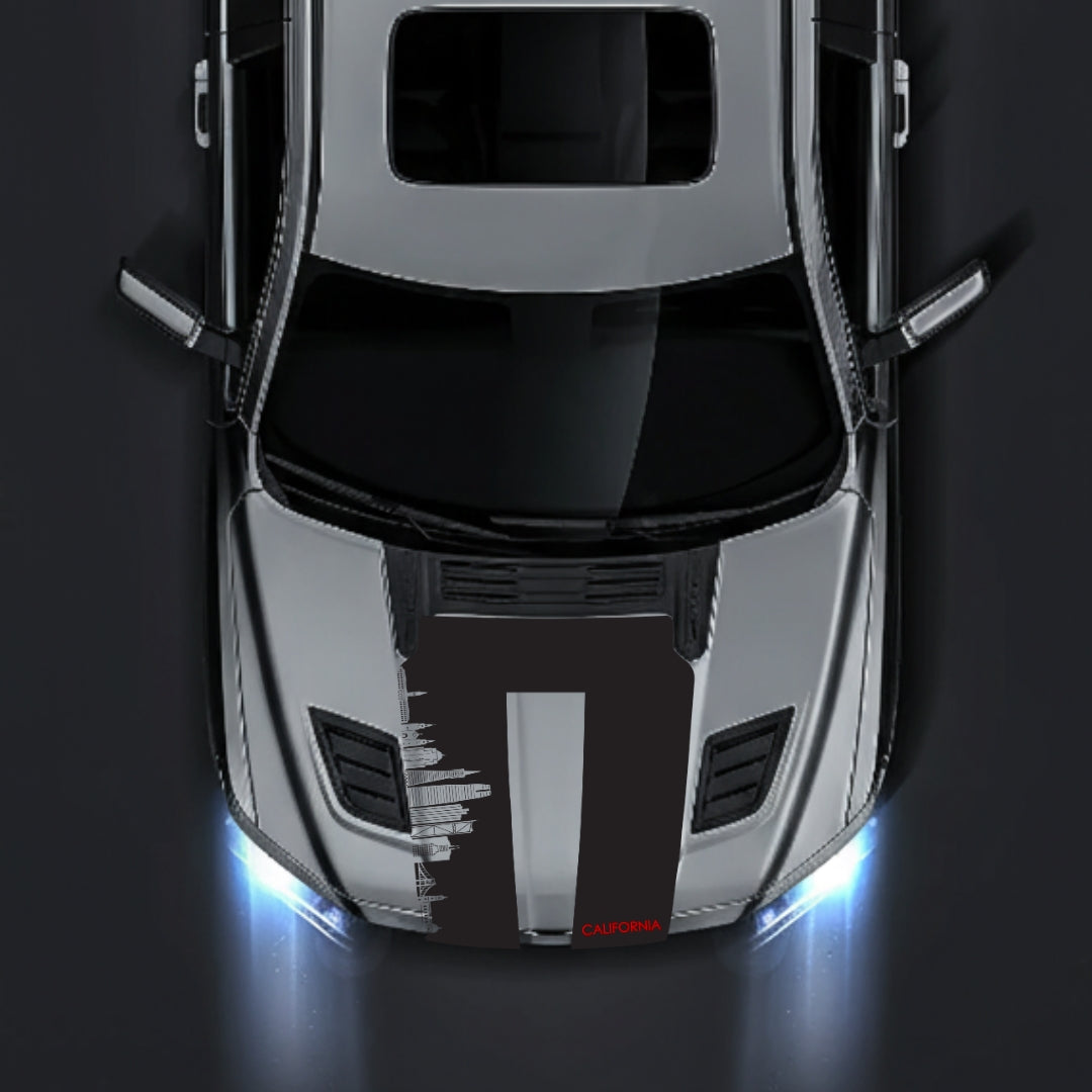 Performance Hood Panel Decal/Sticker - California Skyline - Cut Graphic Kit - For Dodge RAM 1500 2019-2025 - Premium Vinyl