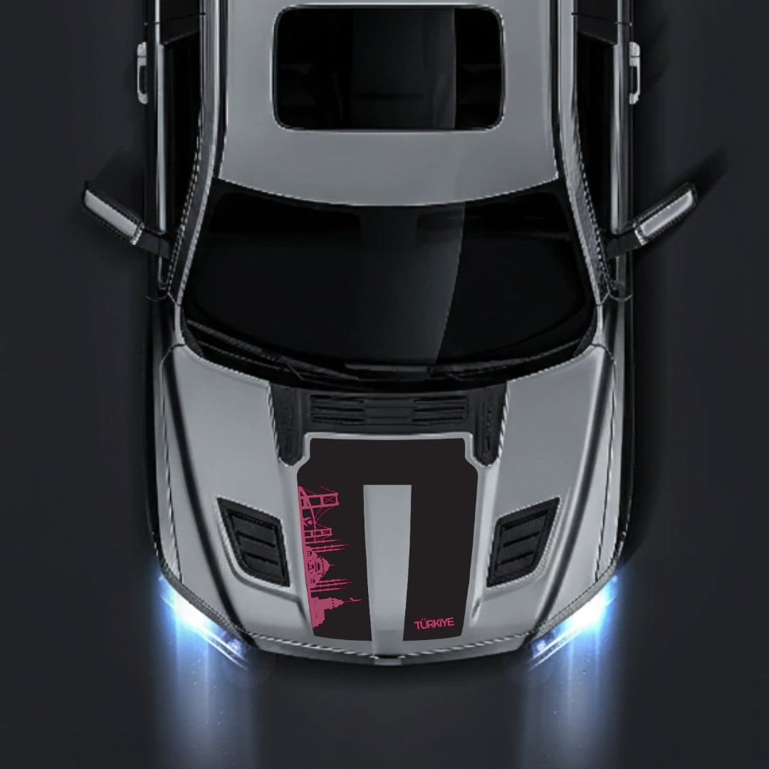 Performance Hood Panel Decal/Sticker - Turkey Skyline Graphic Kit - For Dodge RAM 1500 2019-2025 - Premium Vinyl