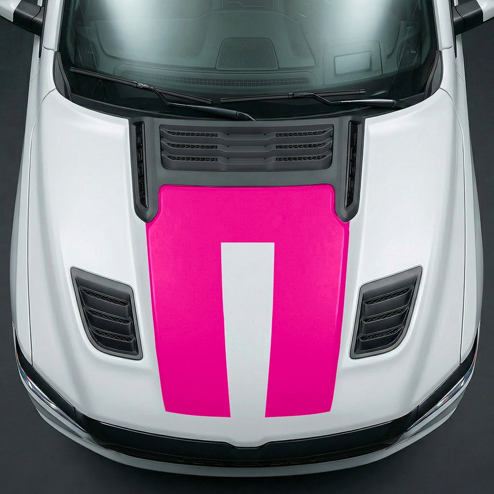 Hood Panel Decal/Sticker - Solid RAM 1500 U-Shape Graphic Kit - For Dodge Ram 2019-2025 - Premium Vinyl