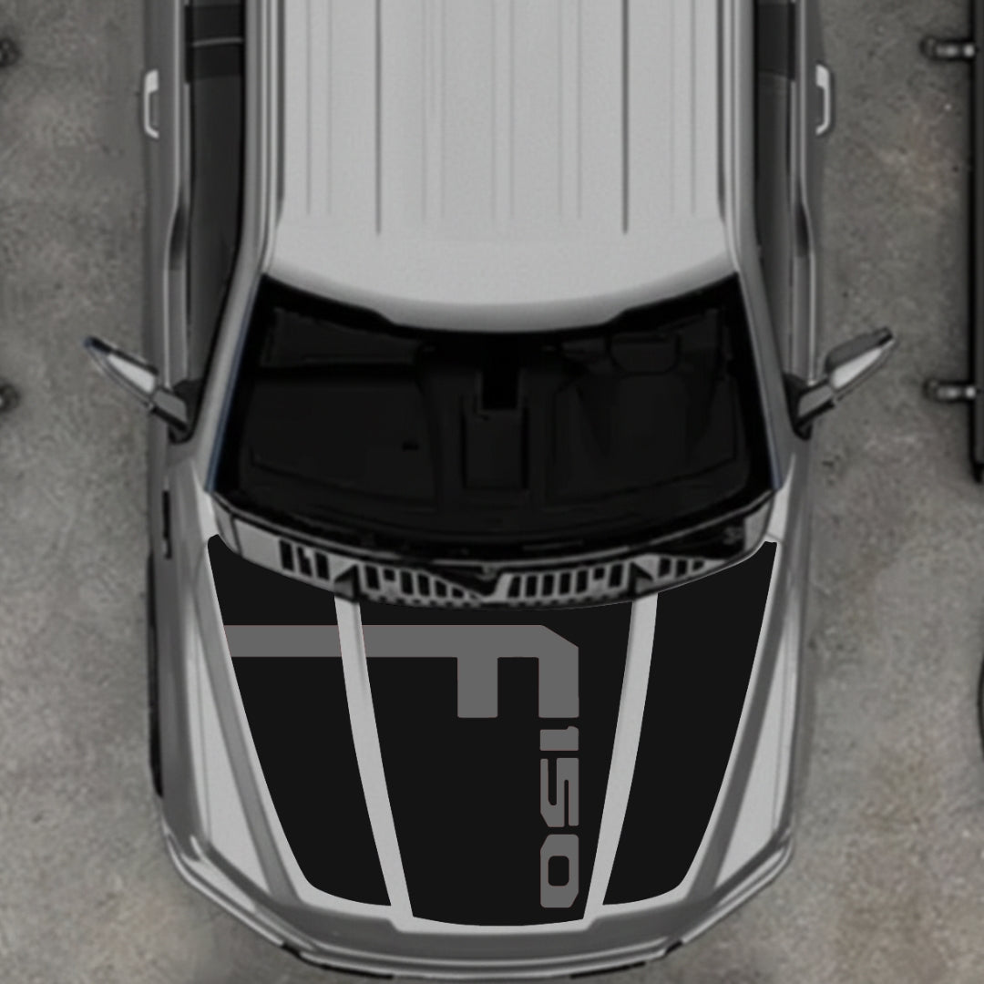 Hood Panel Decal/Sticker - Style 9 Graphic Kit - For Ford F-150 2020-2026 - Premium Vinyl