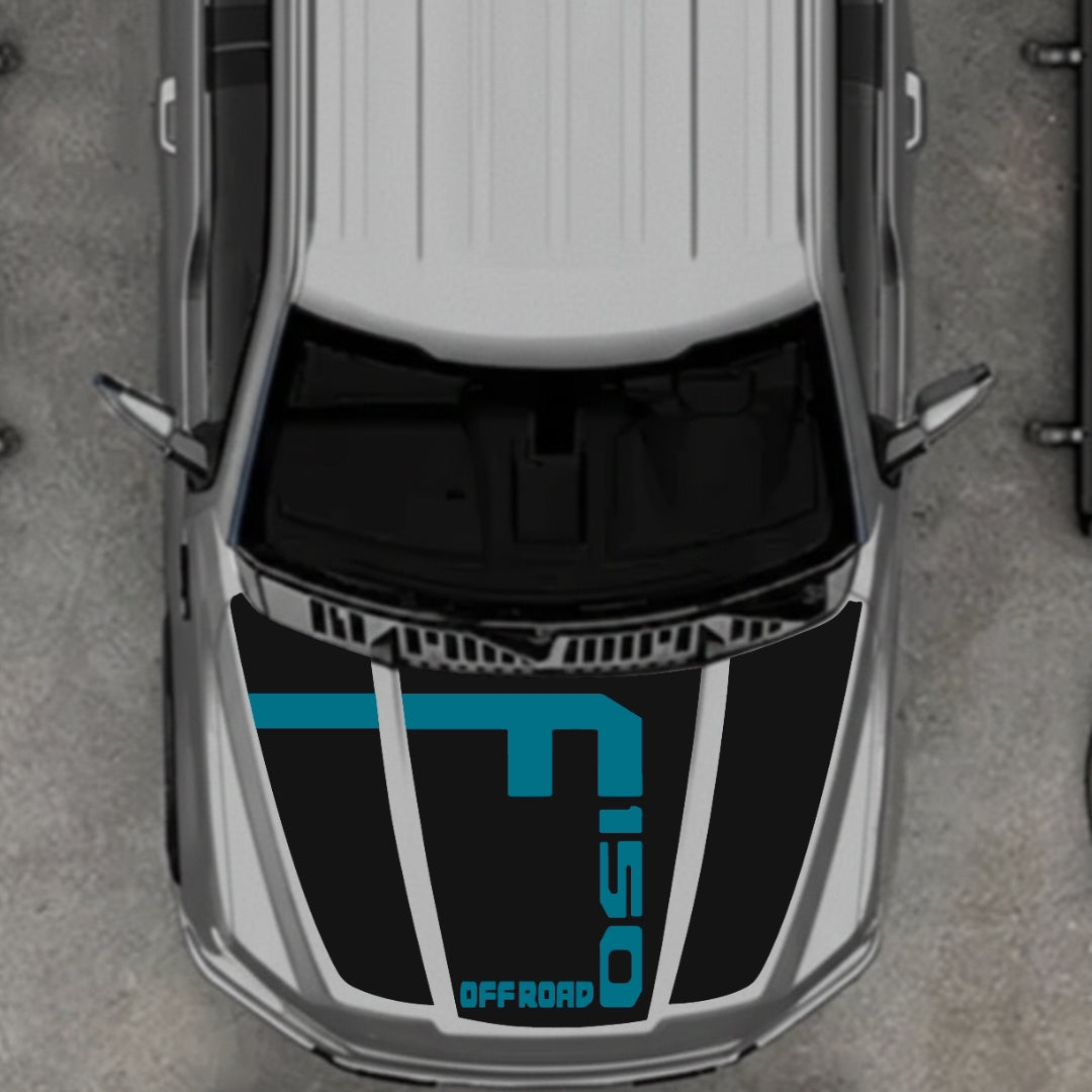 Hood Panel Decal/Sticker - Style 8 Graphic Kit - For Ford F-150 2020-2026 - Premium Vinyl