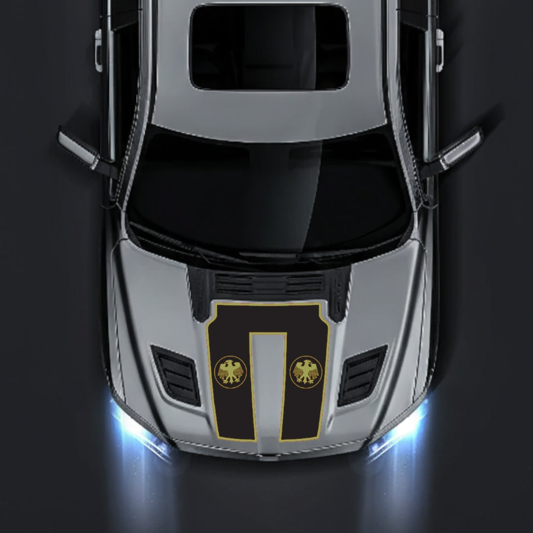 Hood Panel Decal/Sticker - Germany Visual Identity - Border Graphic Kit - For Dodge RAM 1500 2019-2025 - Premium Vinyl