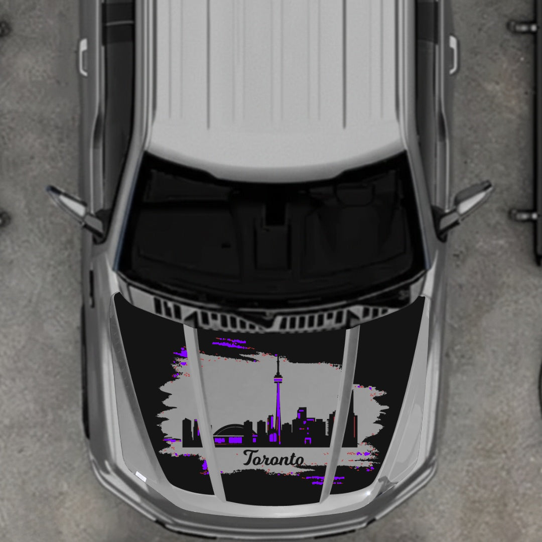Hood Panel Decal/Sticker - Toronto - Cut Graphic Kit - For Ford F-150 2020-2026 - Premium Vinyl