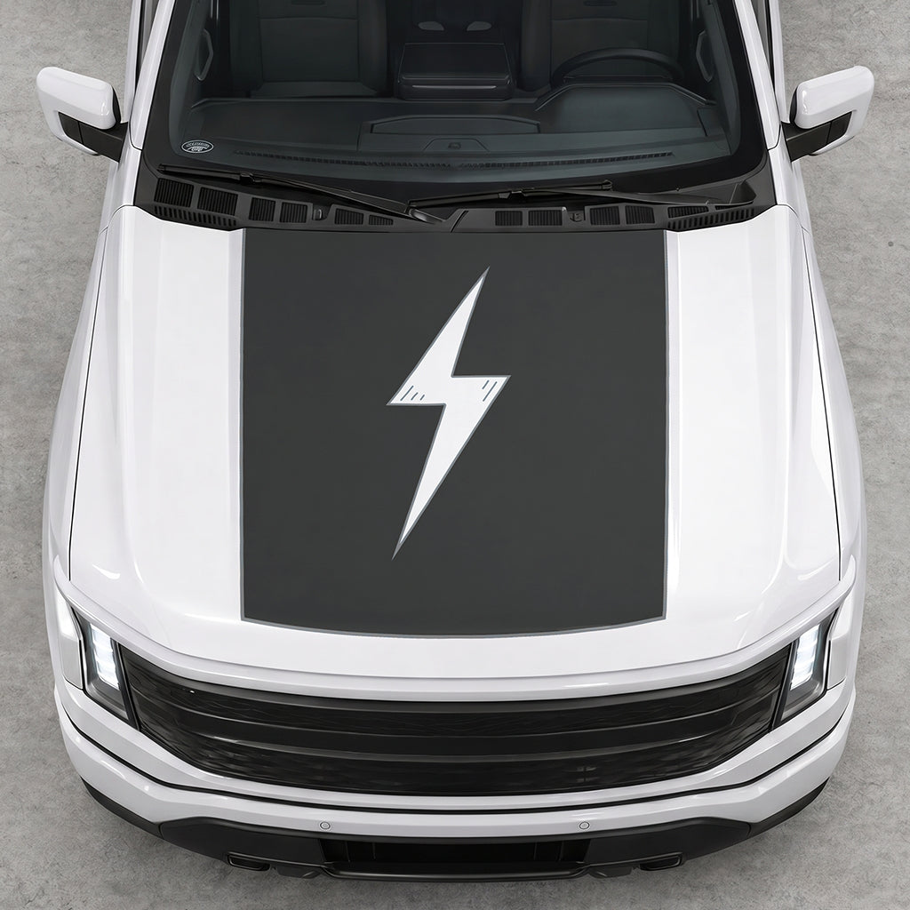 Hood Panel Decal/Sticker - Electric Graphic Decal Graphic Kit - For FORD F-150 2015-2020 - Premium Vinyl