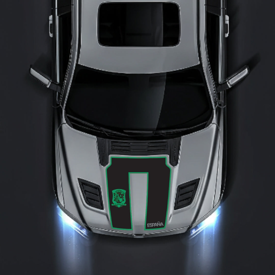 Hood Panel Decal/Sticker - Spain - Cut - Border Graphic Kit - For Dodge RAM 1500 2019-2025 - Premium Vinyl