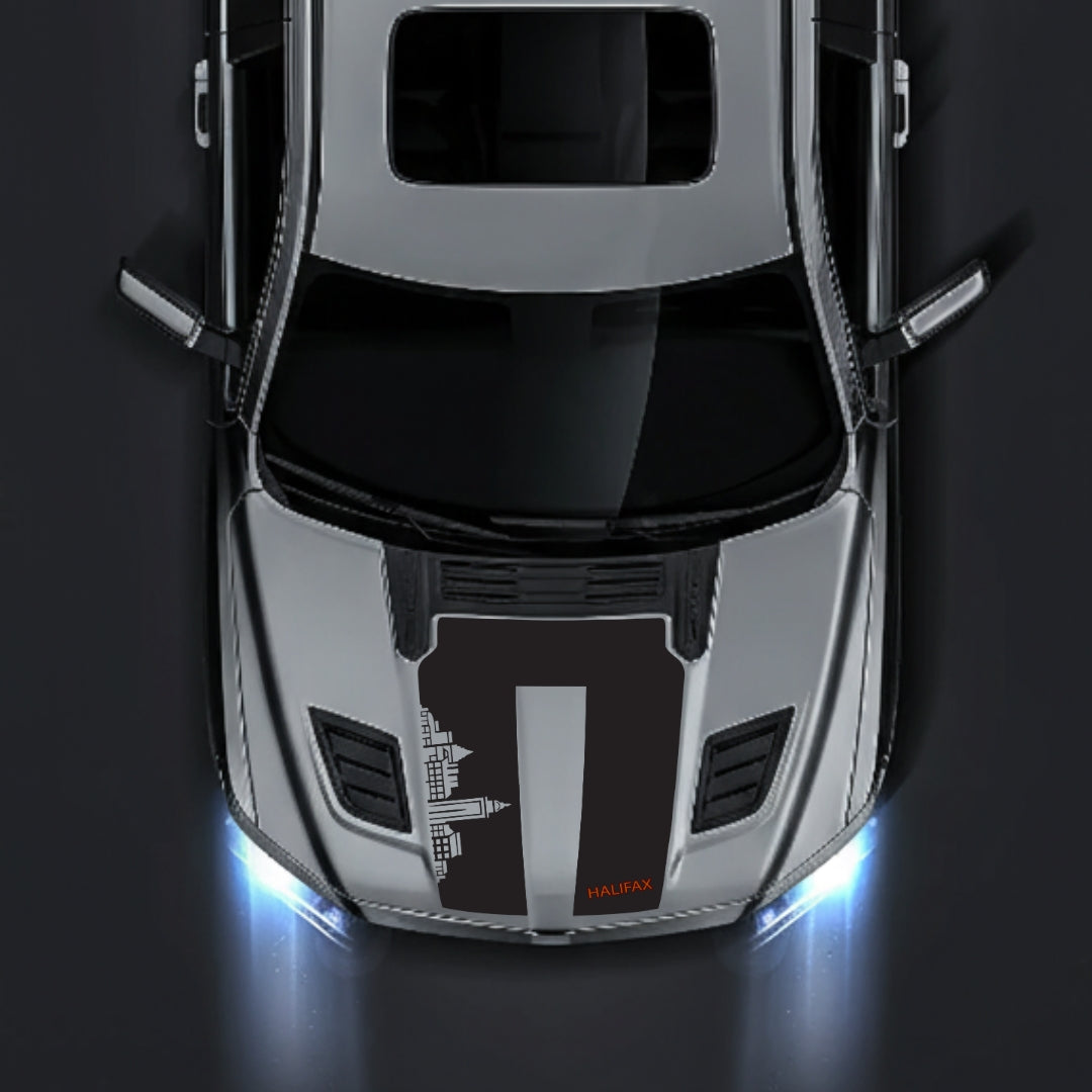 Performance Hood Panel Decal/Sticker - Halifax Skyline - Cut Graphic Kit - For Dodge RAM 1500 2019-2025 - Premium Vinyl