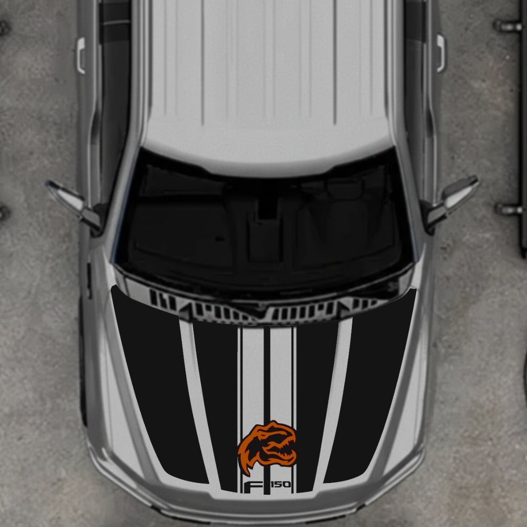 Hood Panel Decal/Sticker - Rex - Cut Graphic Kit - For Ford F-150 2020-2026 - Premium Vinyl