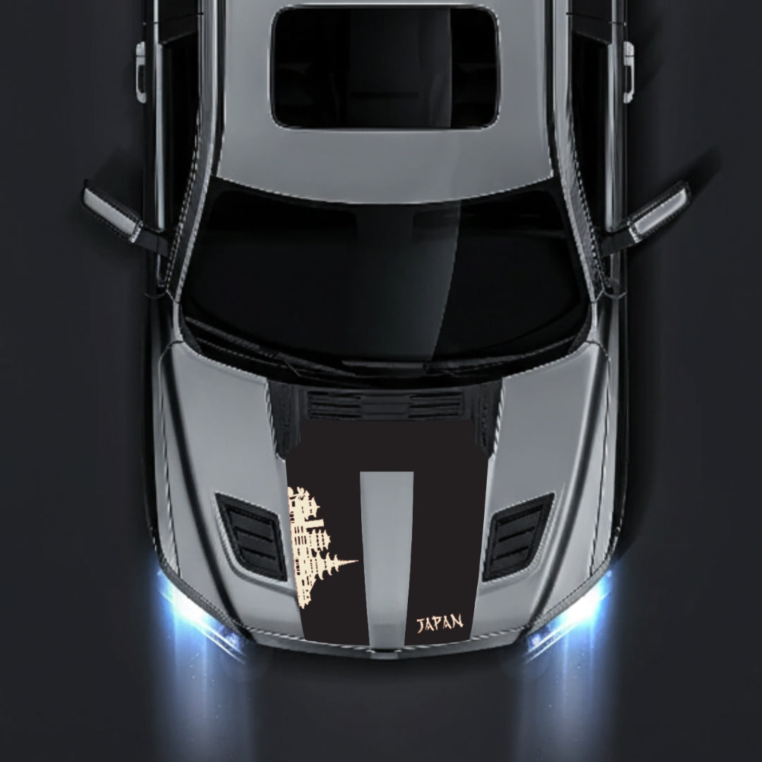 Hood Panel Decal/Sticker - Japan Skyline Graphic Kit - For Dodge RAM 1500 2019-2025 - Premium Vinyl