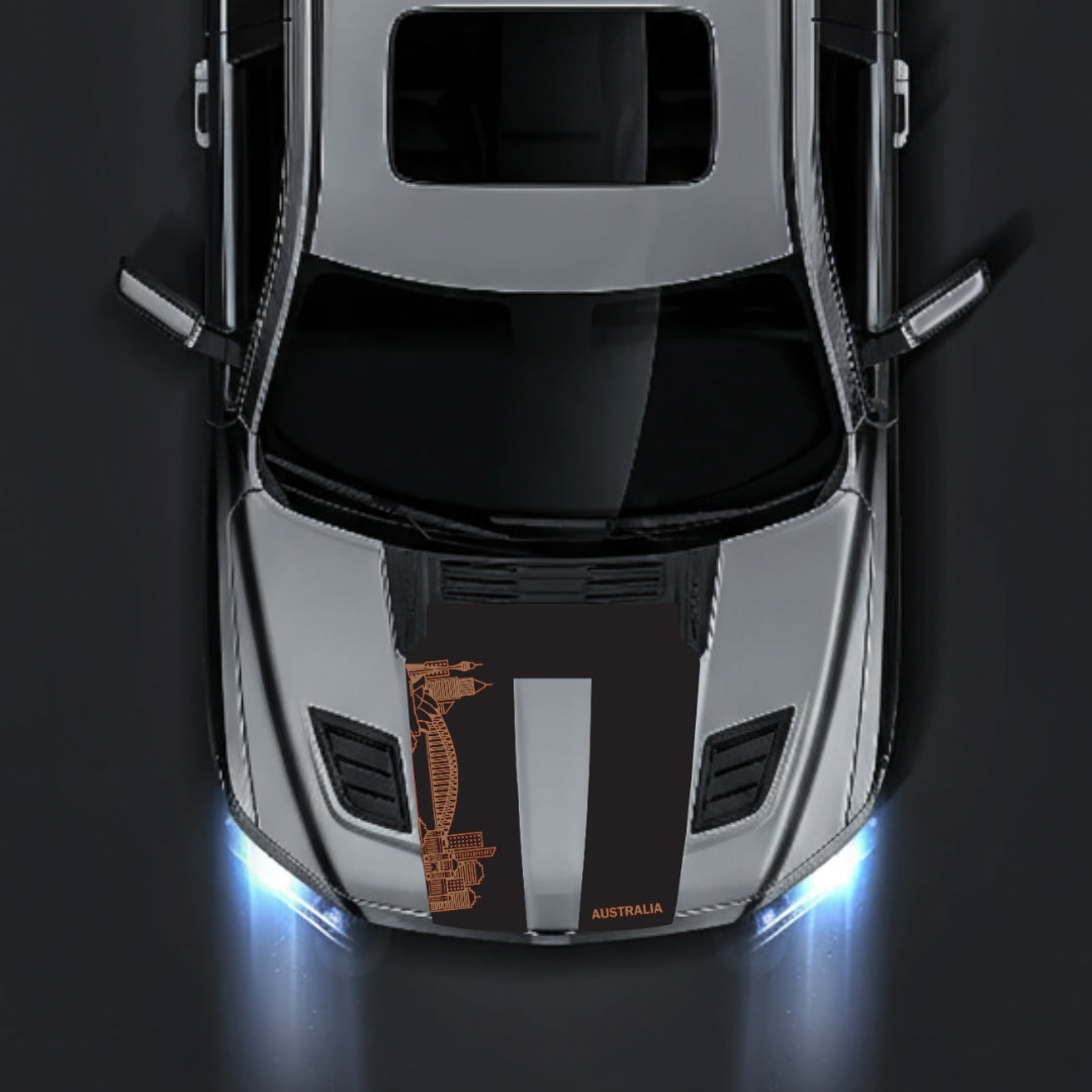 Hood Panel Decal/Sticker - Australia Skyline Graphic Kit - For Dodge RAM 1500 2019-2025 - Premium Vinyl