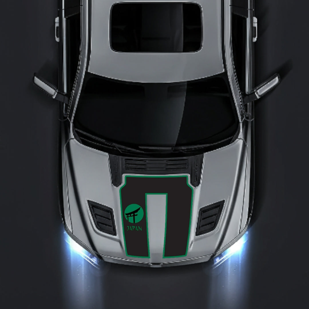 Performance Hood Panel Decal/Sticker - Japan - Border Graphic Kit - For Dodge RAM 1500 2019-2025 - Premium Vinyl
