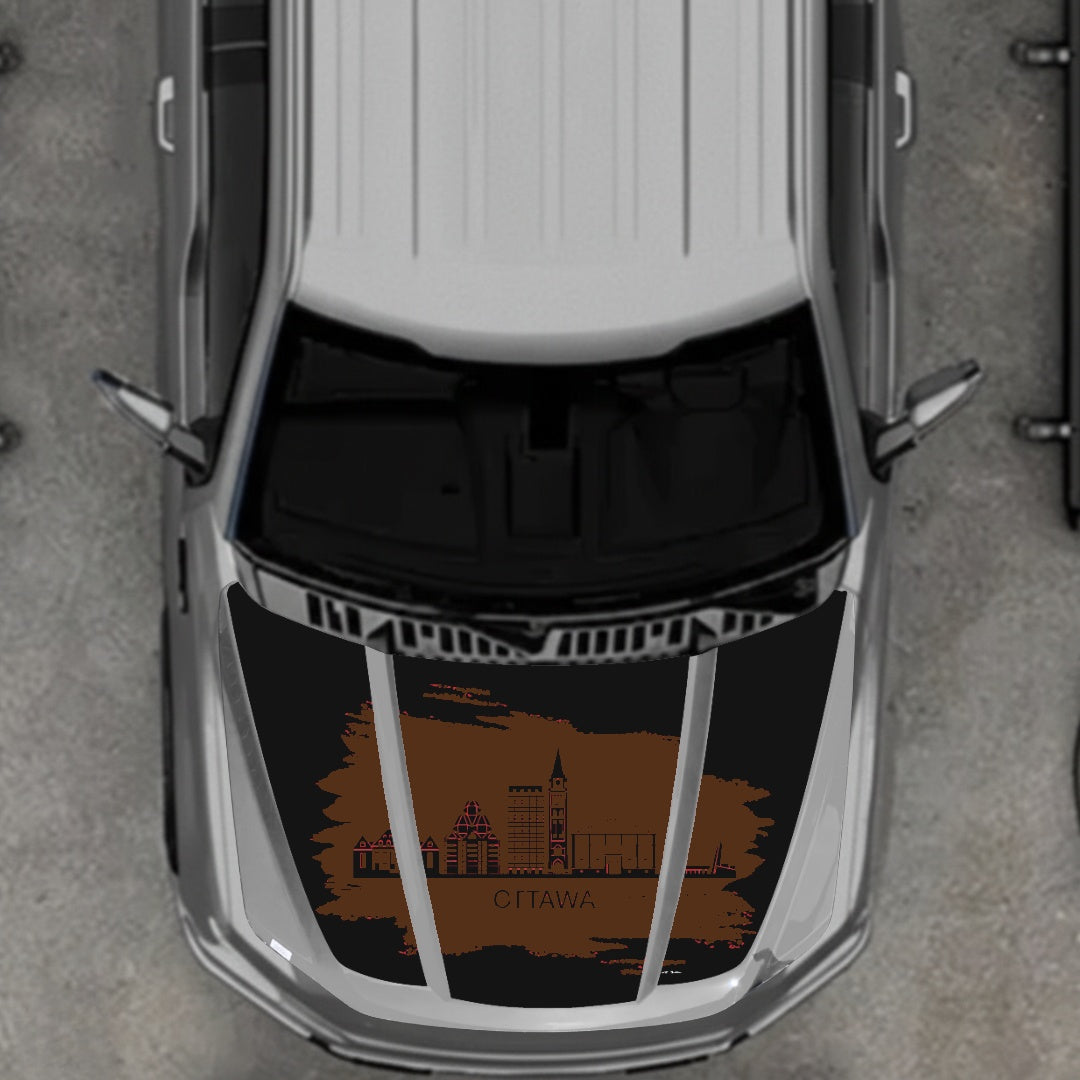 Hood Panel Decal/Sticker - Ottawa Graphic Kit - For Ford F-150 2020-2026 - Premium Vinyl