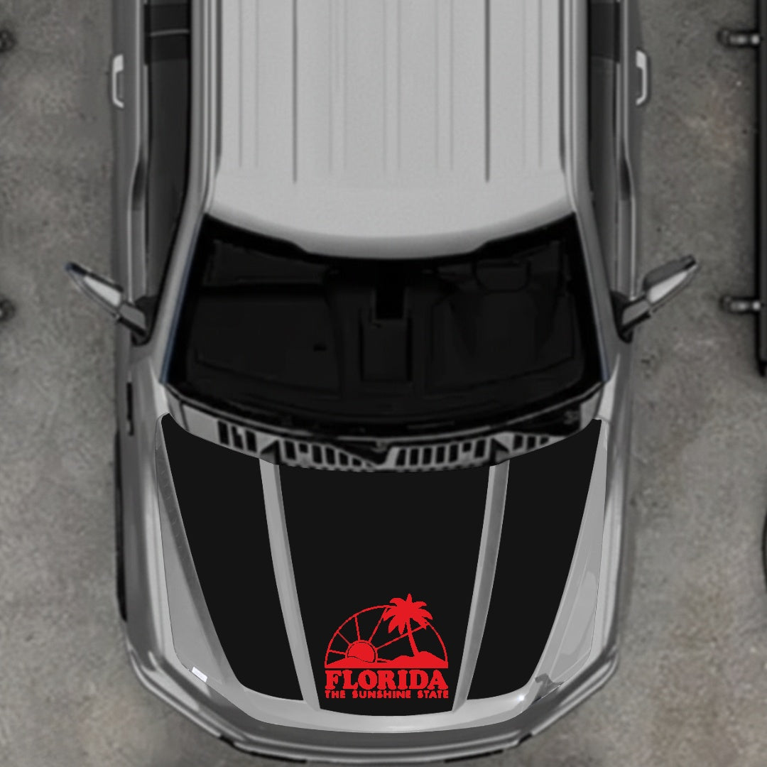 Hood Panel Decal/Sticker - Florida Graphic Kit - For Ford F-150 2020-2026 - Premium Vinyl