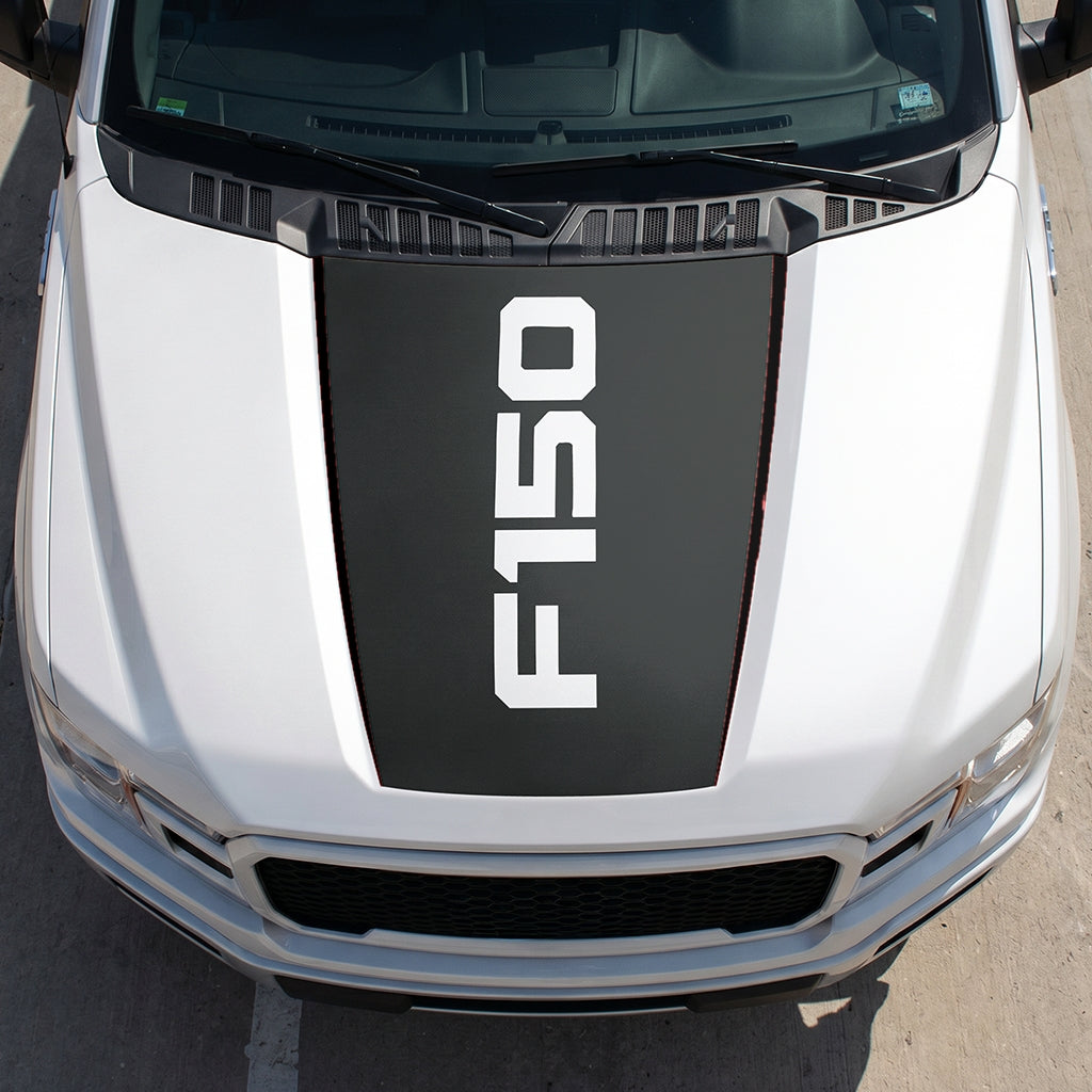 Hood Panel Decal/Sticker - Solid F150 Graphic Decal Graphic Kit - For Ford F-150 2015-2020 - Premium Vinyl