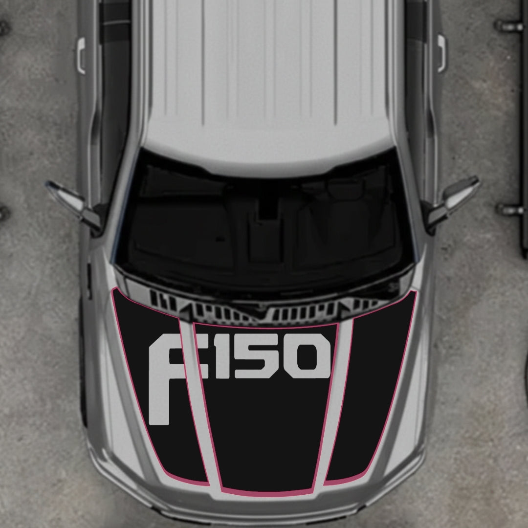 Hood Panel Decal/Sticker - Style 15 Graphic Kit - For Ford F-150 2020-2026 - Premium Vinyl
