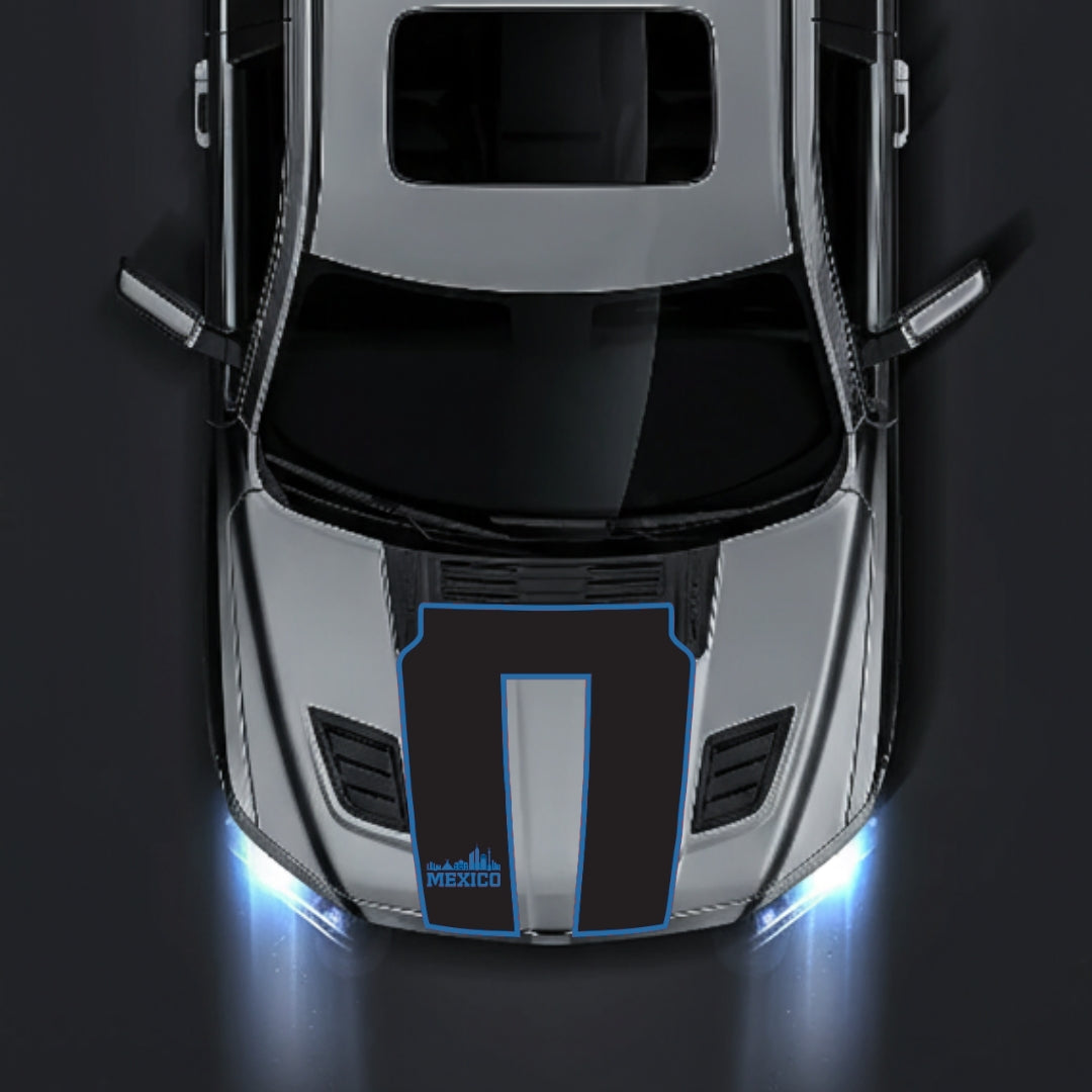 Hood Panel Decal/Sticker - Mexico - Border Graphic Kit - For Dodge RAM 1500 2019-2025 - Premium Vinyl