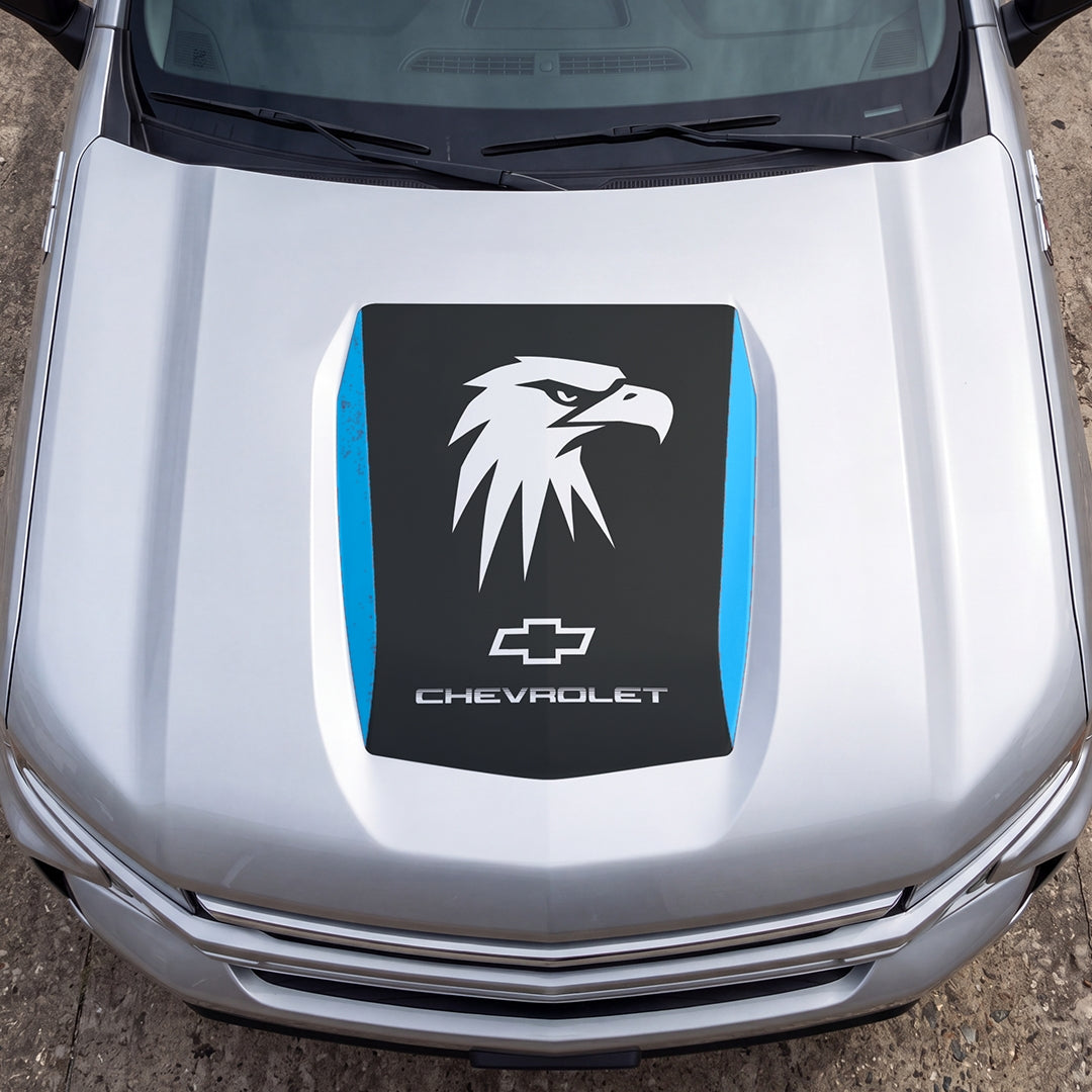 Hood Panel Decal/Sticker - Eagle Head Graphic Decal Graphic Kit - For Chevrolet Silverado 2019-2024 - Premium Vinyl