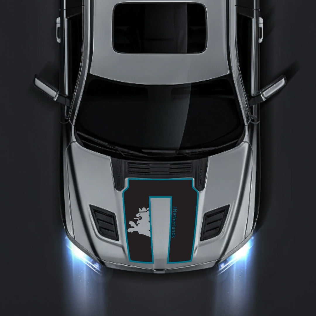Performance Hood Panel Decal/Sticker - Netherlands - Cut - Border Graphic Kit - For Dodge RAM 1500 2019-2025 - Premium Vinyl