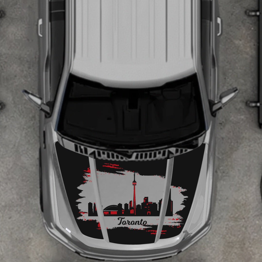 Hood Panel Decal/Sticker - Toronto - Cut Graphic Kit - For Ford F-150 2020-2026 - Premium Vinyl