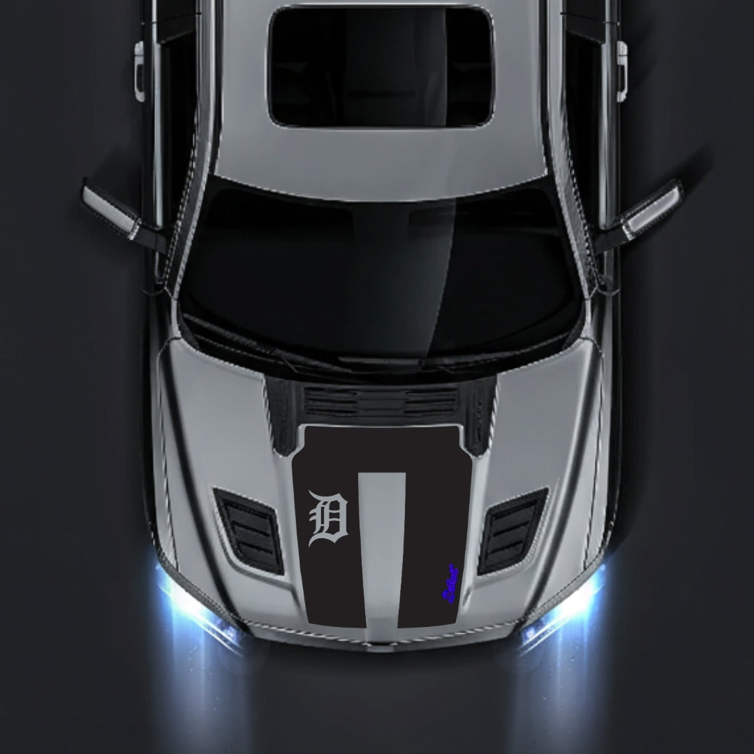 Performance Hood Panel Decal/Sticker - Detroit Street - Cut Graphic Kit - For Dodge RAM 1500 2019-2025 - Premium Vinyl